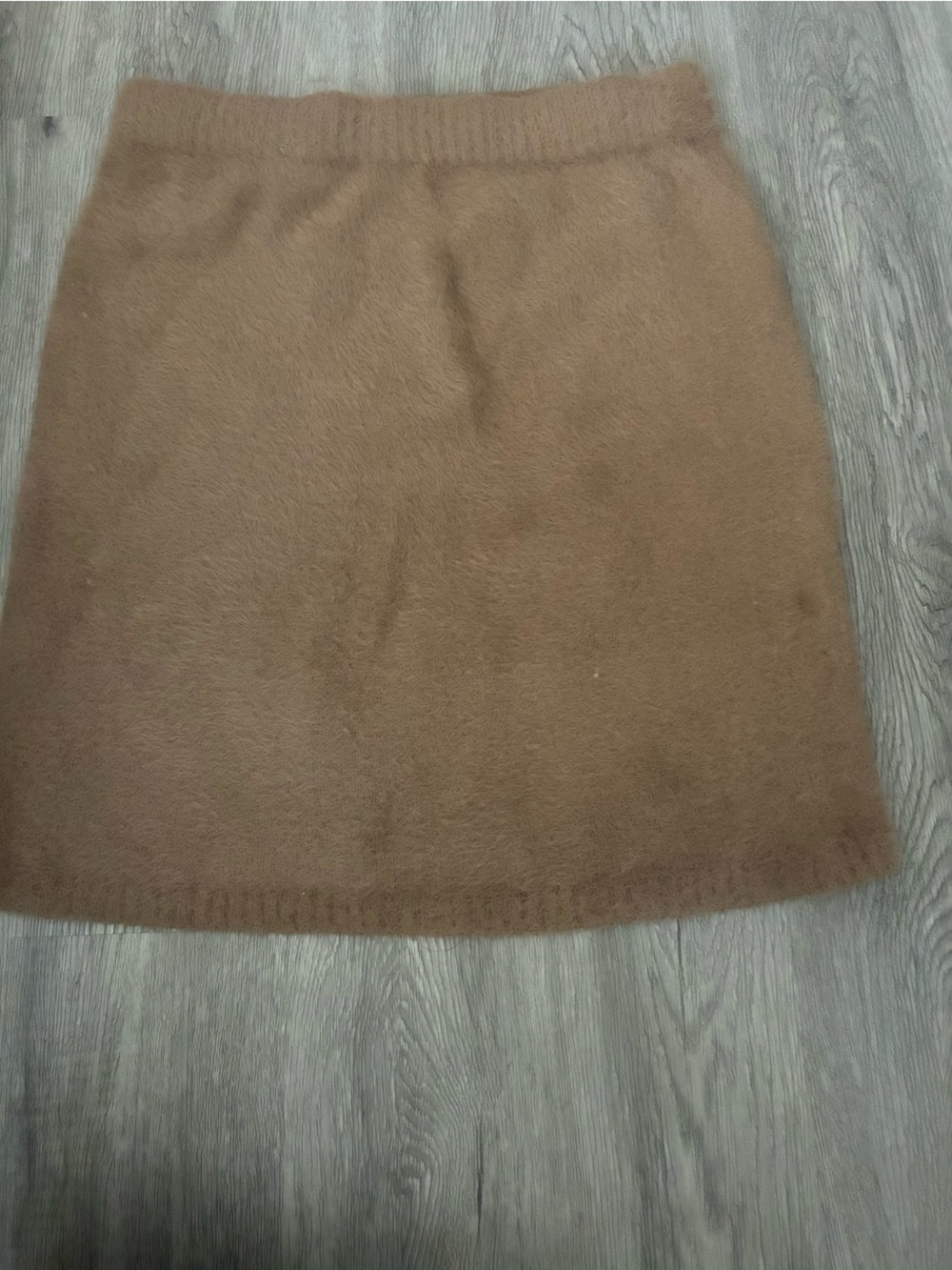 Hollister Brown Fuzzy Knit Mini Skirt